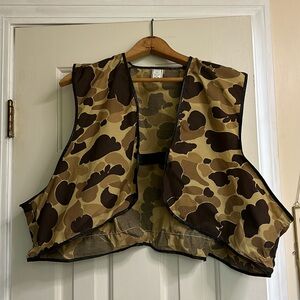 Vintage Nylon Duck camo hunting vest